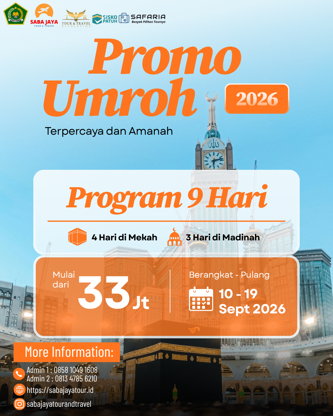 Umroh Nyaman Bersama Sabajaya Tour and Travel